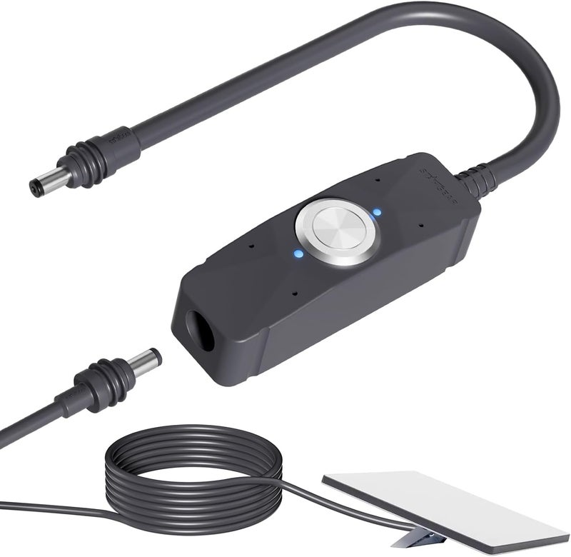 STARGEAR Power Switch for Starlink Mini/Gen 3 Cable, 16mΩ IP67 Waterproof with Magnetic Base Outdoor Switch, 16AWG 1FT Extension Cable Power Cord & Adapter with One-Touch Metal Button&Dual LEDs for RV Camping - Image 1